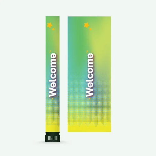 ท่อผ้าพิมพ์ลาย Welcome เหลือง ฟ้า เขียว 1