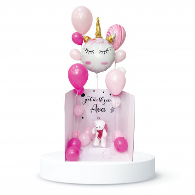 cute balloon gift box